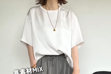 ユニクロとGUの旬アイテムで完成。ホワイト×オリーブの異素材MIXのこなれ感ある着こなし【40代の毎日コーデ】 画像