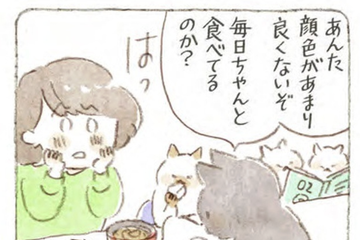 肉球天国⁉「化粧ノリも悪いし、夕方には目が霞む…」落ち込む女性に、思いがけない“ご褒美”が【深夜３時のくろねこ喫茶 #３】 画像