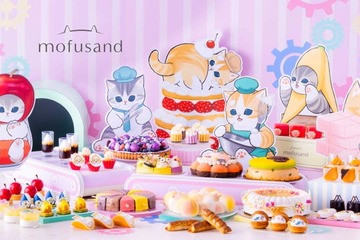 mofusandと初コラボのスイーツビュッフェ、ヒルトン大阪で開催 愛らしいにゃんこ達がケーキに 画像