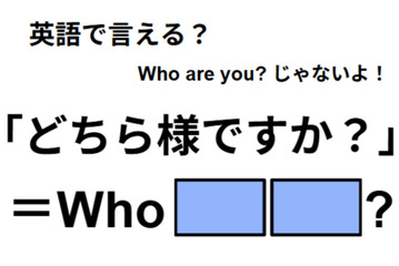 英語で「どちら様ですか？」は何て言う？ 画像