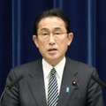 臨時国会閉会を受け記者会見する岸田首相＝21日午後、首相官邸