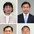 上段左から飯森博子氏、馳浩氏。下段左から山田修路氏、山野之義氏