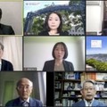 「日本国際問題研究所　軍縮・科学技術センター」が開いた核軍縮に関するオンラインセミナー。中段右はRECNAの西田充教授＝28日