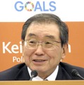記者会見する経団連の十倉雅和会長＝6日午後、東京都千代田区