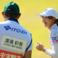 好位置でバックナインに入っているアマチュアの馬場咲希（撮影：福田文平)