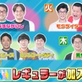 なすなかにし、モグライダー（下段左から）アルコ＆ピース、ロングコートダディ、男性ブランコ（上段左から）（C）TBS
