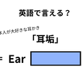 英語で「耳垢」はなんて言う？ 画像