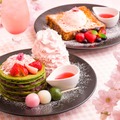 桜抹茶パンケーキ、桜フレンチトースト／提供画像