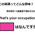 この英語ってどんな意味？「What’s your occupation?」 画像