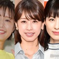 （左から）中村仁美、加藤綾子、平井理央（C）モデルプレス