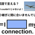 英語で「乗り継ぎに間に合いませんでした」はなんて言う？ 画像
