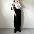 上下【ユニクロ】で完成。名品デニムで魅せるシンプル都会派バランス【40代の毎日コーデ】 画像