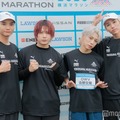「横浜マラソン2025」に登場したOWV（左から）中川勝就、本田康祐、佐野文哉、浦野秀太（C）モデルプレス