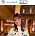テレ朝・安藤萌々アナ、膝丈ワンピから美脚スラリ「新鮮」「バランスが最高」とファン絶賛 画像