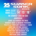 「SUMMER SONIC 2026」第1弾出演者（提供写真）