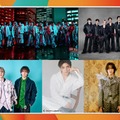 （上段左から）こっちのけんと、THE RAMPAGE 、Snow Man（下段左から）マルシィ、Ryosuke Yamada、ROIROM（C）フジテレビ