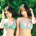 INUWASIはのんまゆ＆すずめ、ビキニ姿で美バスト際立つ「ヤンマガ」表紙登場 画像