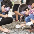かつやま恐竜の森・化石発掘体験