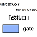 英語で「改札口」は何て言う？ 画像