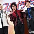 「スパイダーマン：ブランド・ニュー・デイ」ジャパンプレミアイベントに登壇した藤澤涼架、大森元貴、若井滉斗／Mrs. GREEN APPLE（C）モデルプレス