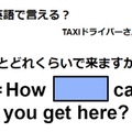 英語で「あとどれくらいで来ますか？」は何て言う？ 画像