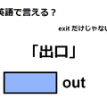 英語で「出口」は何て言う？ 画像