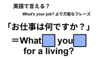 英語で「お仕事は何ですか？」はなんて言う？ 画像