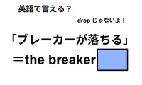英語で「ブレーカーが落ちる」は何て言う？ 画像