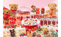 テディベア×いちごのスイーツビュッフェ、ホテル京阪で開催 眠るクマのババロアなど20種 画像