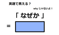 英語で「なぜか」は何て言う？ 画像