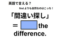 英語で「間違い探し」は何て言う？ 画像