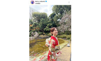 めるる、華やかな赤の振袖SHOTに絶賛の声「美しすぎて眩しい」「まさに大和撫子」 画像