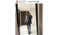 板野友美、黒タイツで美脚際立つ冬コーデに反響「めちゃくちゃスタイルいい」「オシャレ」 画像