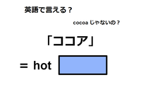 英語で「ココア」は何て言う？ 画像