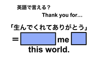 英語で「生んでくれてありがとう」は何て言う？ 画像