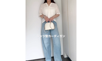 【GU】透かし編みニットが優秀！デニム合わせでつくる、爽やかで心地よい初夏のカジュアルスタイル【40代の毎日コーデ】 画像