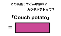 この英語ってどんな意味？「Couch potato」 画像
