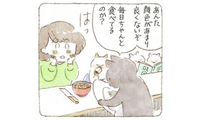 肉球天国⁉「化粧ノリも悪いし、夕方には目が霞む…」落ち込む女性に、思いがけない“ご褒美”が【深夜３時のくろねこ喫茶 #３】 画像