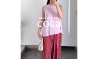 全身ピンクで大人見え。ウェーブプリーツパンツは着心地とキレイ見えを叶える大人に映える一枚【40代の毎日コーデ】 画像