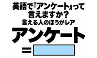 英語で「アンケート」って言えますか？言える人のほうがレア 画像