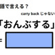 英語で「おんぶする」はなんて言う？ 画像