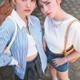 超ときめき宣伝部・菅田愛貴＆杏ジュリアが美脚披露 “シンクロメイク”にも挑戦 画像