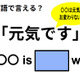 英語で「元気です」はなんて言う？ 画像