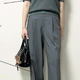 【ユニクロ】サマーニット×タックワイドパンツ。今夏のオフィスコーデに選びたい色とは【40代の毎日コーデ】 画像