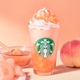 スタバ、桃感UPの新作「More ヘブンリー ピーチ フラペチーノ」至福のデザート類もラインナップ 画像