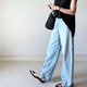 【ユニクロ】バズりデニムコーデ。ゆるシルエットのシンプル大人カジュアル【40代の毎日コーデ】 画像
