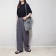 ラフな大人の休日に。モノトーンで魅せるリラックスワイドパンツコーデ【40代の毎日コーデ】 画像