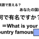 英語で「何で有名ですか？」は何て言う？ 画像