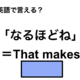 英語で「なるほどね」は何て言う？ 画像