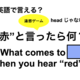 英語で「 “赤”と言ったら何？」は何て言う？ 画像
